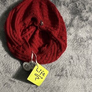 LIFE Elegant Red Knit Women's Hat NWT